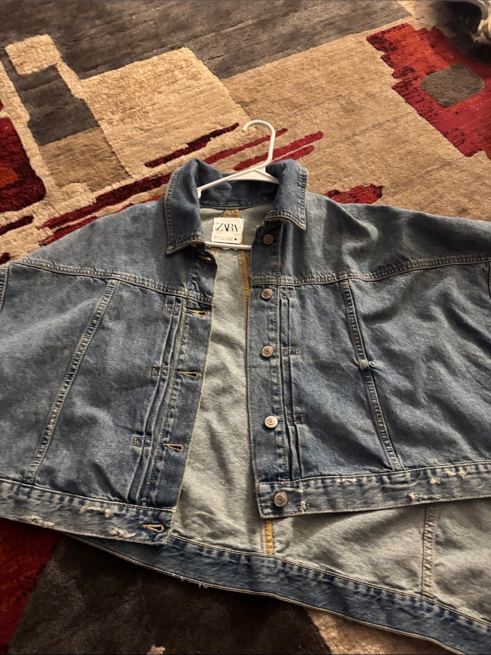 Zara Light Blue Oversized Denim Jacket